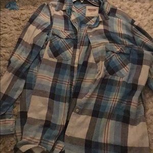 long sleeve blue flannel